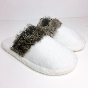 Pottery Barn Ombre Faux Fur Cozy Slippers